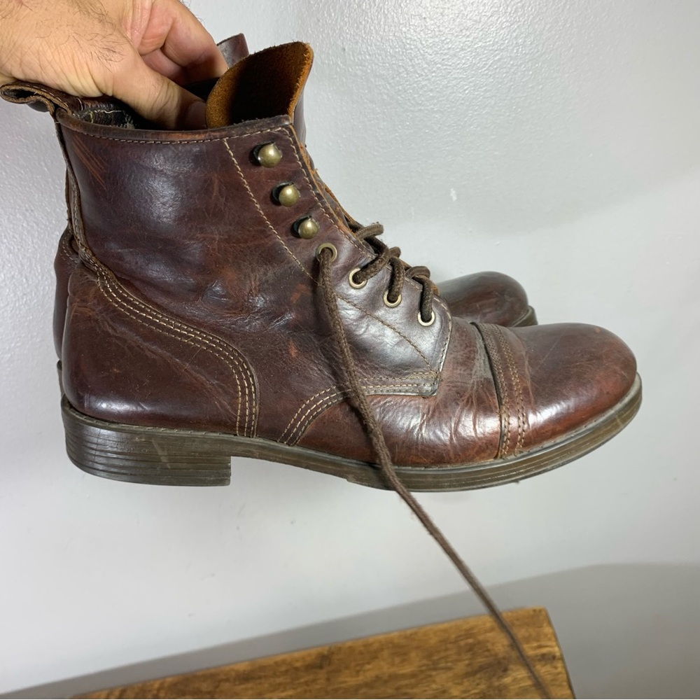 Lavorazione artigiana combat style leather boots - Picture 6 of 11